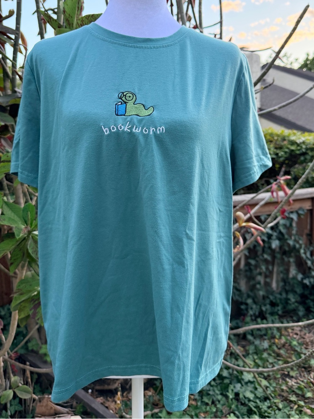 Bookworm Graphic Short Sleeve Tee - Teal